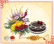 Enthralling Cakes and Flower Combo Enthralling Cakes and Flower Combo